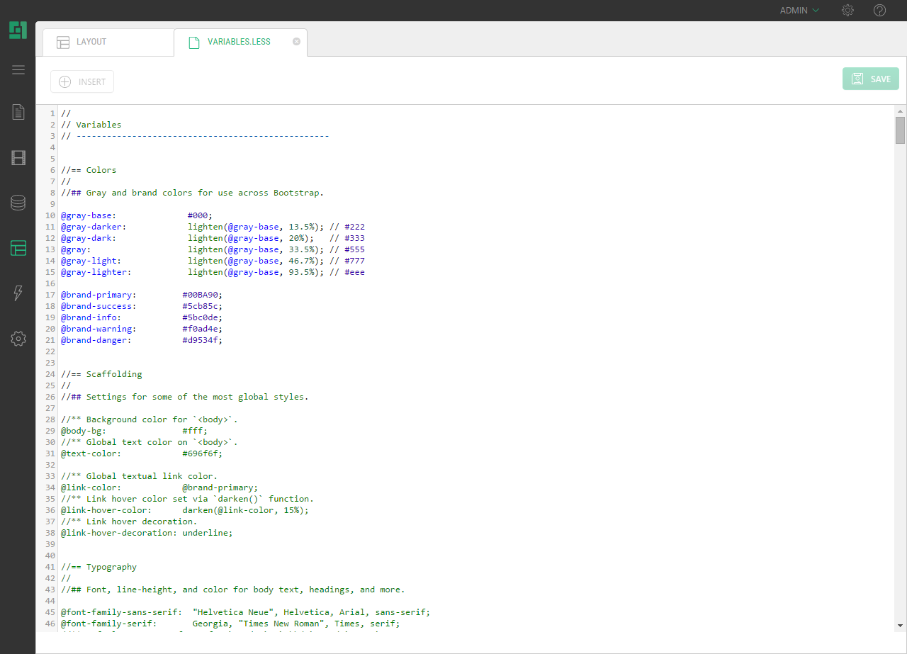 Less CSS Introduction C1 CMS