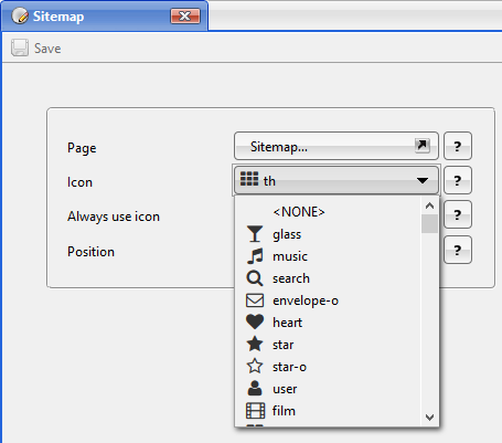 A new widget "FontIconSelector"