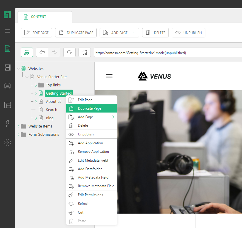 Page and data duplication