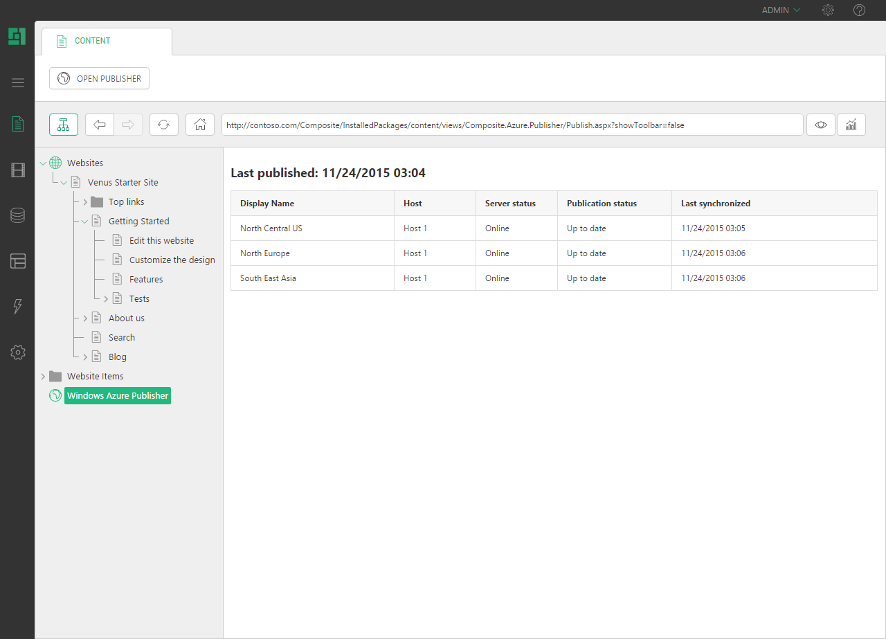 Mapping data items, URLs and tree elements