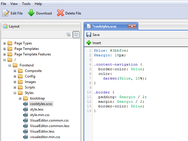 Edit .sass and .asmx files