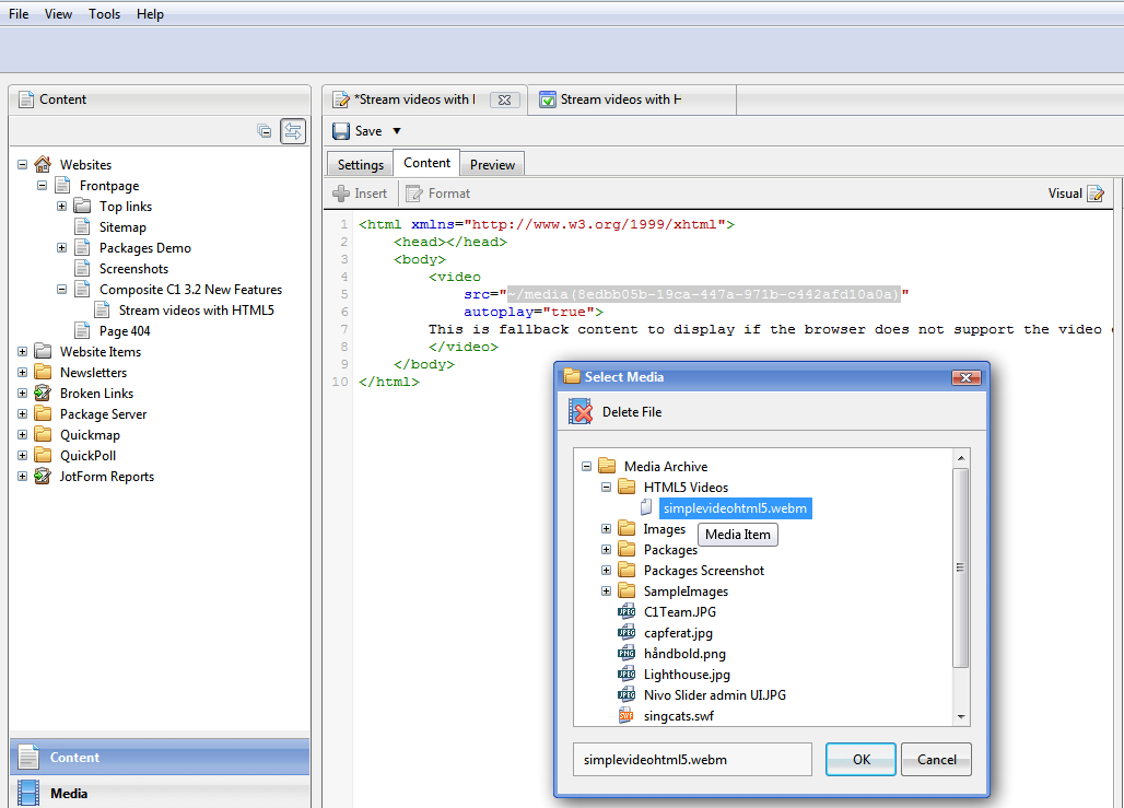 Stream videos with html5