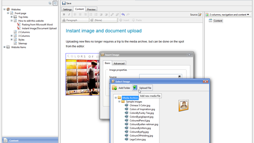 Instant image and document upload